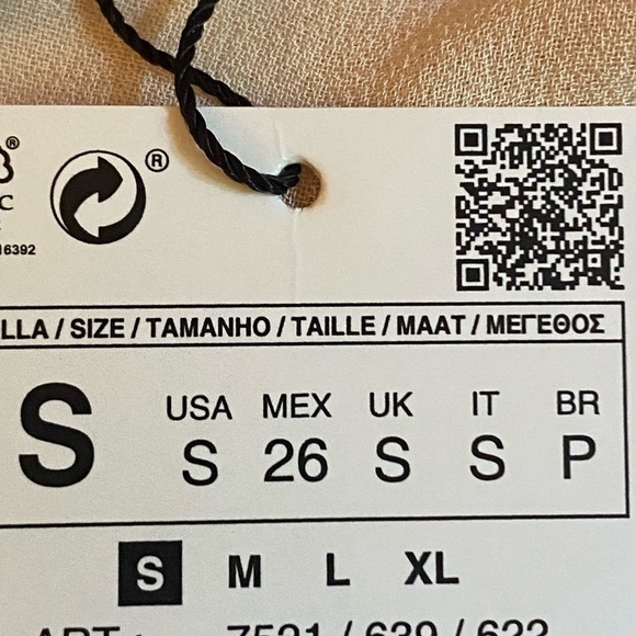 NWT. Zara Cream 100% Viscose Embraided Long Dress. Size S. - Picture 10 of 13